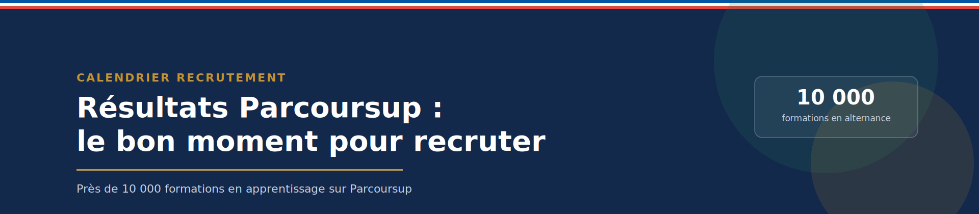 R&eacute;sultats Parcoursup et recrutement en alternance